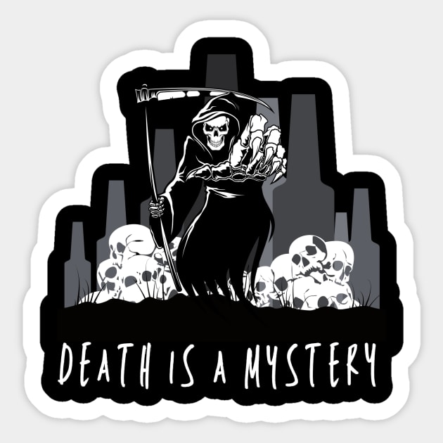 Death is a mystery Sticker by Crazy skull